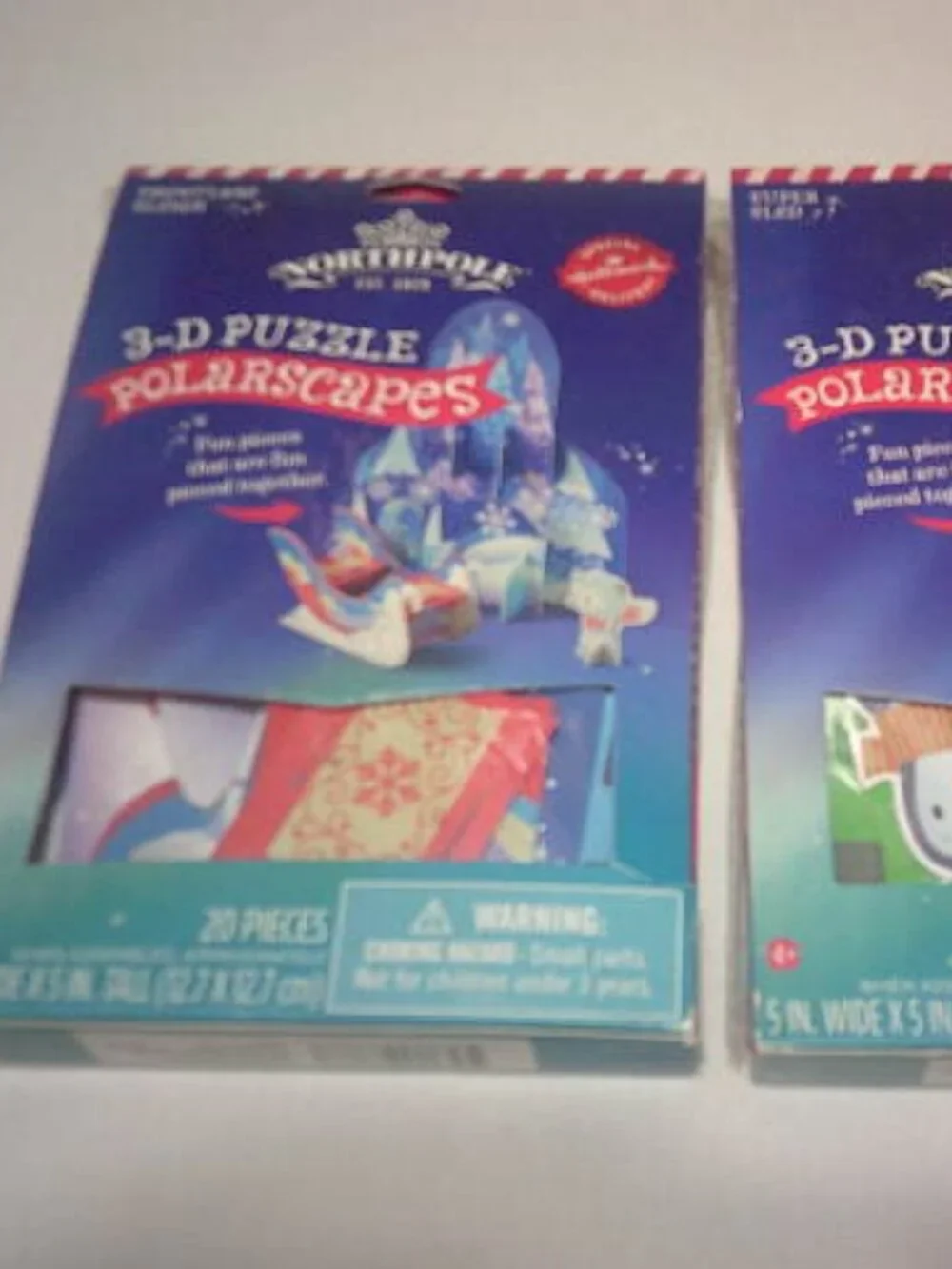 LOT 2 NEW HALLMARK NORTHPOLE 3-D PUZZLES POLARSCAPES 20 PCS EACH AGES 4+ 🧩👦👸